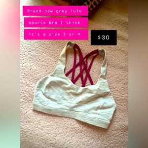 Never worn, Lululemon sprouts bra